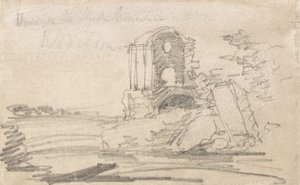 Tempio in rovina dopo Richard Wilson da John Sell Cotman